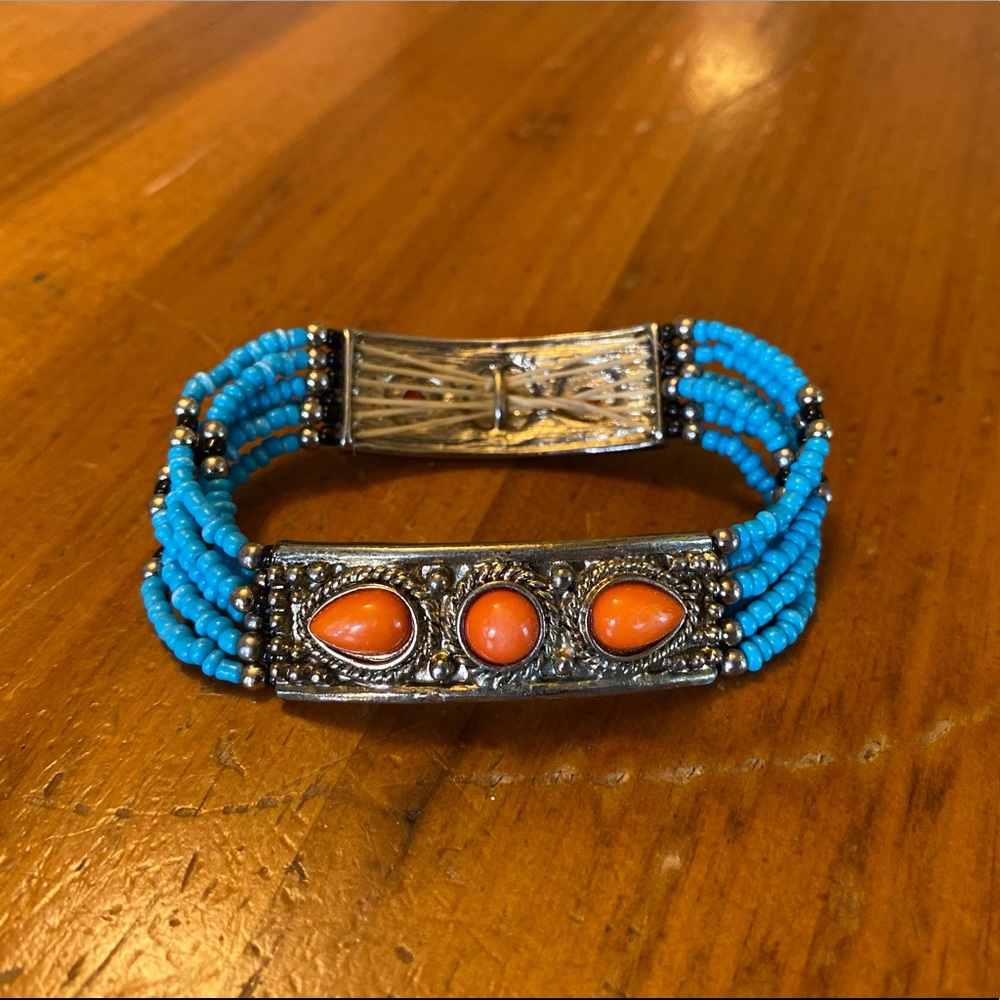 ❗️SALE ❗️ Turquoise & Orange Bracelet